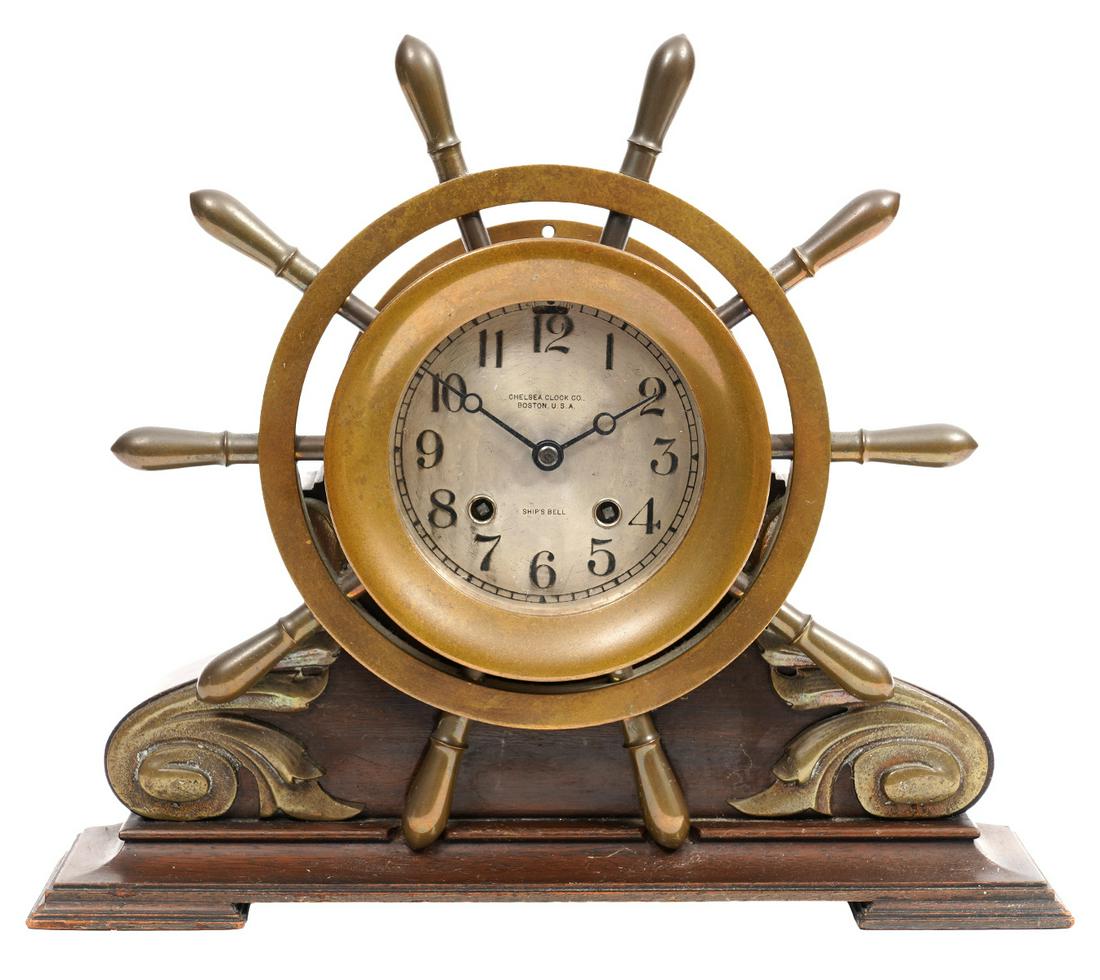 Chelsea Antique Ship's Bell Mantle Clock (1 of 6)