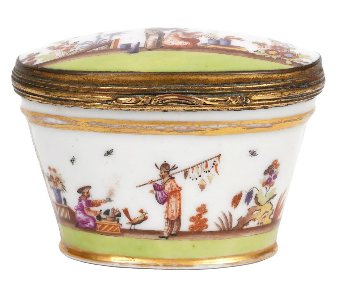 Rare 18th C. Meissen Porcelain Chinoiserie Box (1 of 9)