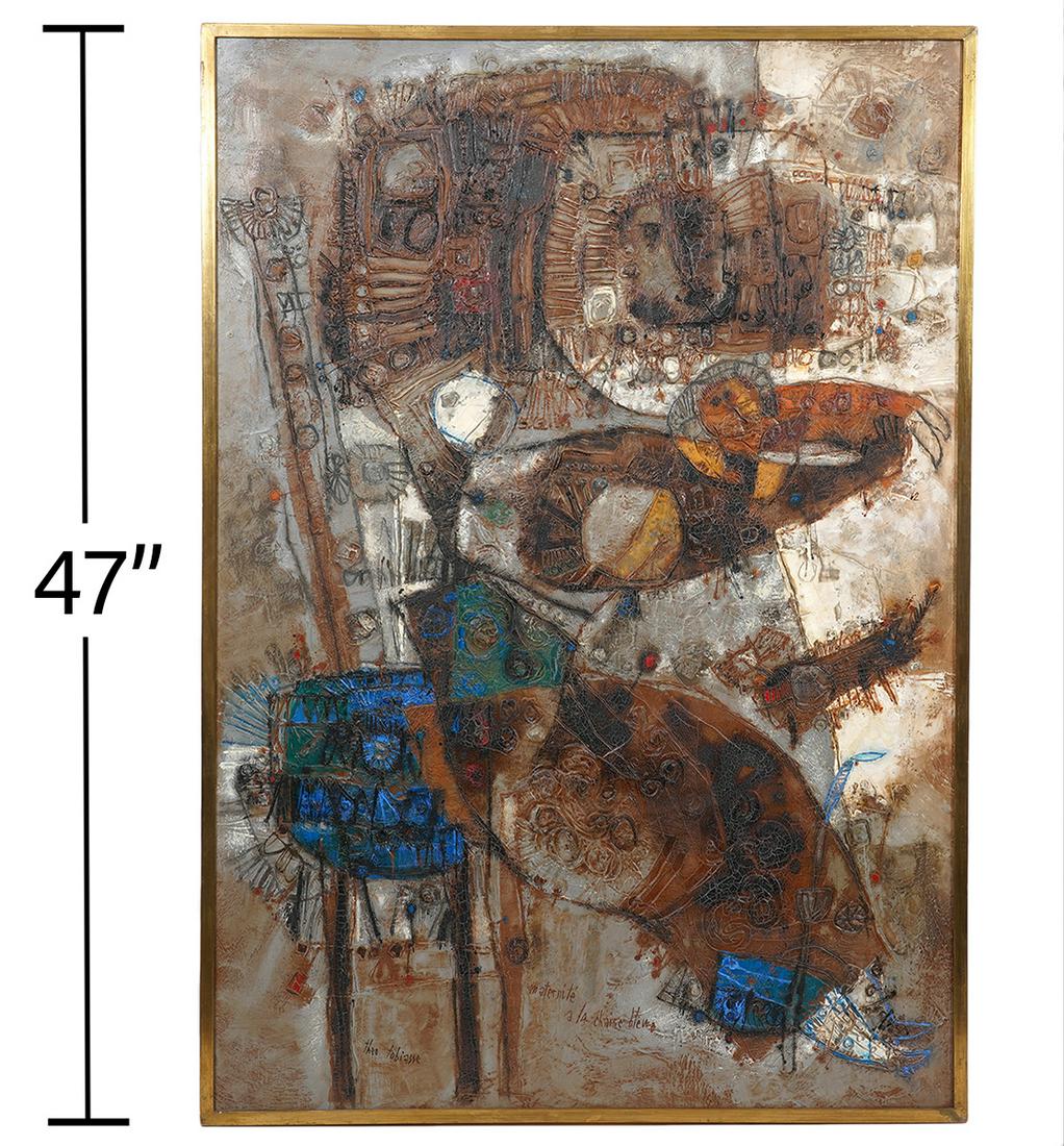 Theo Tobiasse 'Maternite a la Chaise Bleue' O/C (1 of 8)