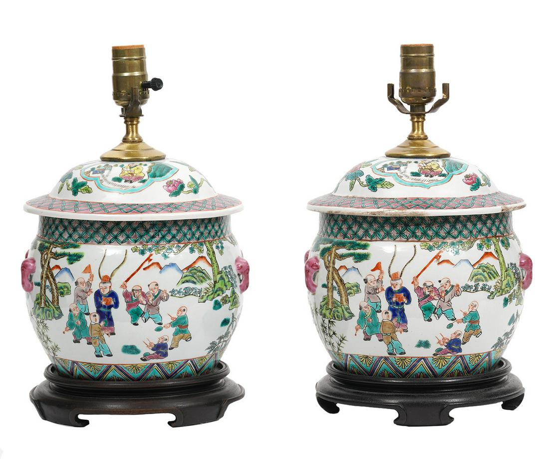 Pr. Chinese Porcelain Table Lamps (1 of 15)