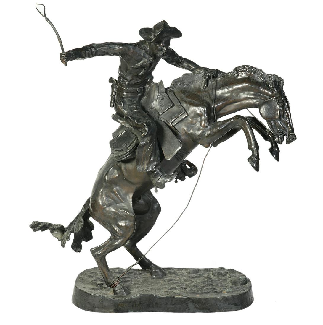 Monumental Bronze After Remington 'Bronco Buster' (1 of 9)