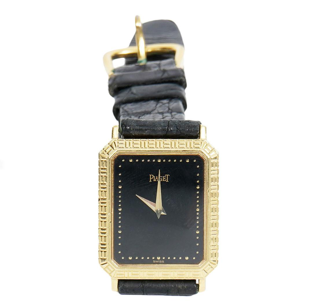 Piaget Quartz 18K YG Black Dress Wristwatch (1 of 10)