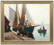 Anthony Thieme 'Schooners' Oil Painting