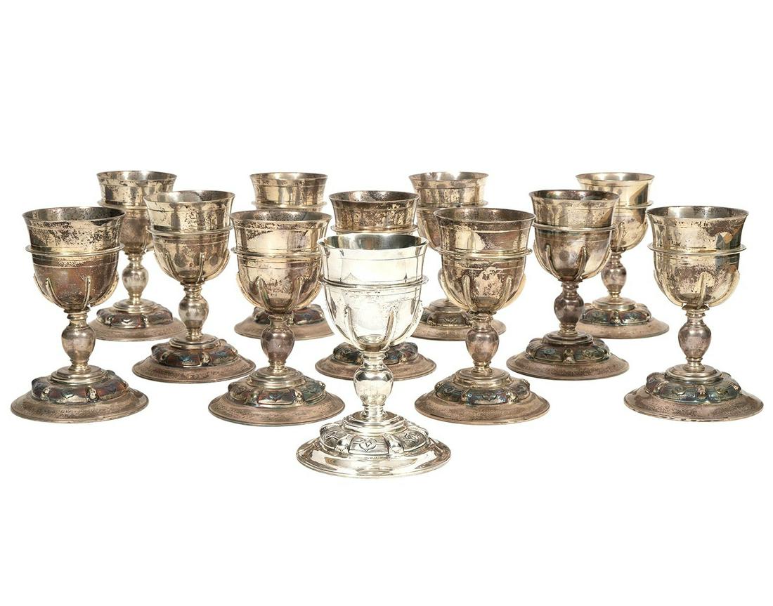12 Mexican Sterling 175 T.O. Goblets / Chalices (1 of 7)