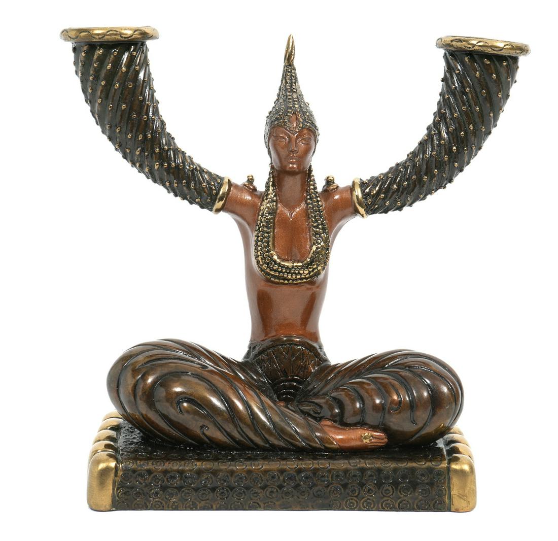 Erte 'Fortunes' Signed Double Candleholder (1 of 9)