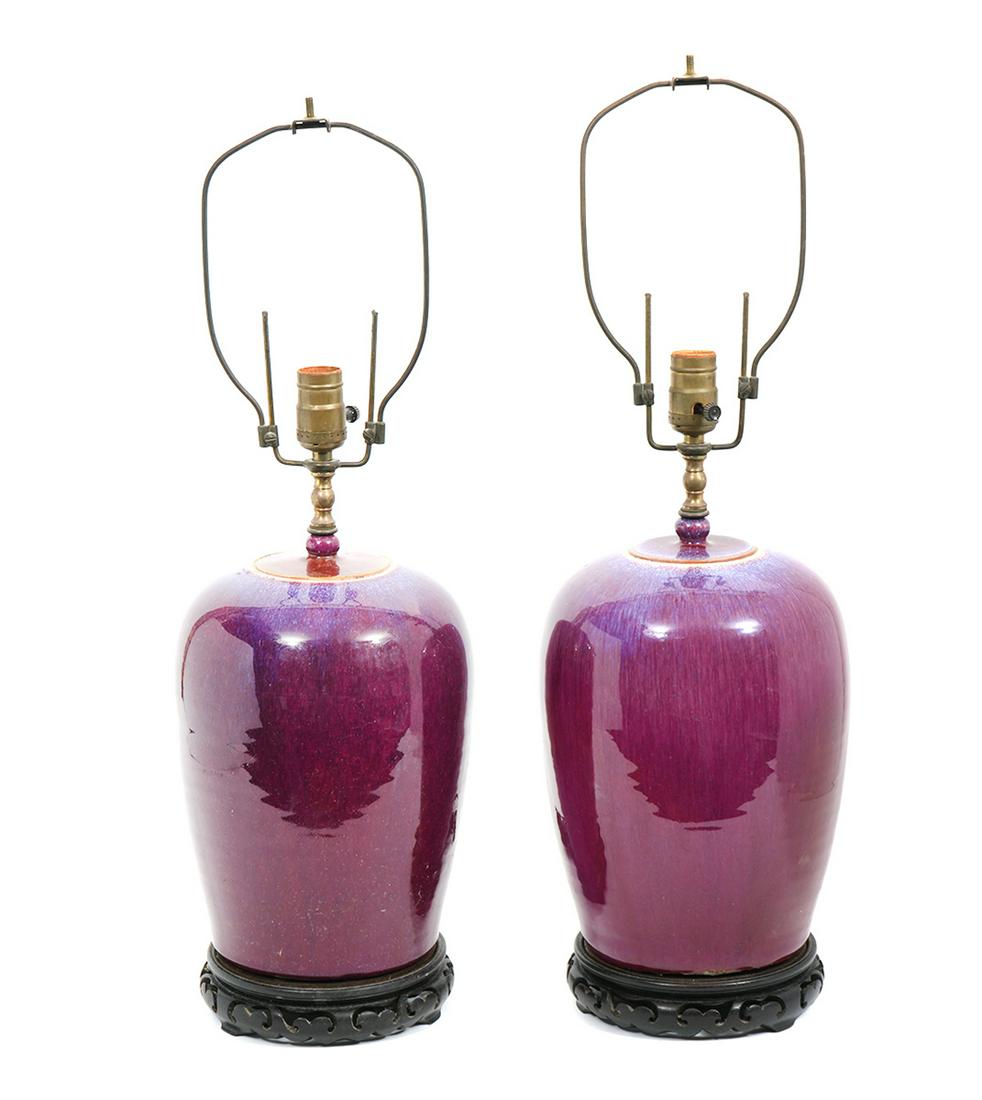 Pr. Sang de Boeuf Chinese Table Lamps (1 of 11)