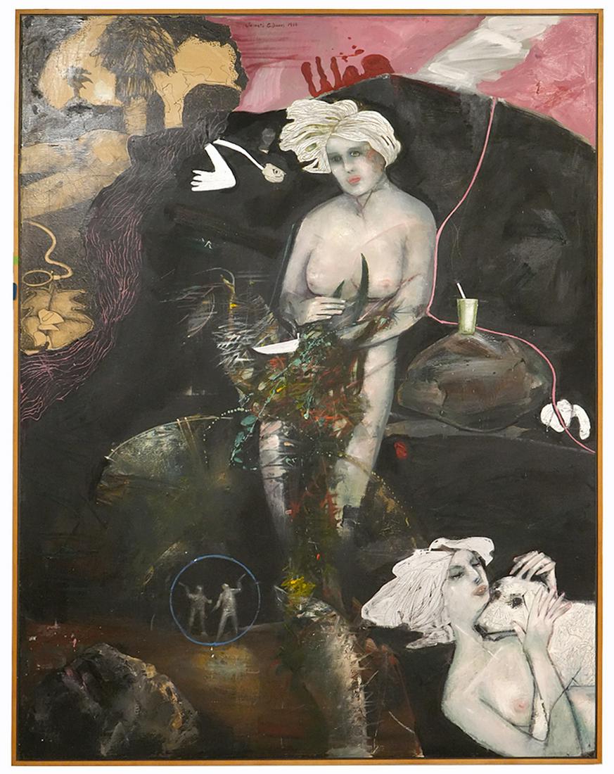 James G. Davis 'Evolution Island' Oil Painting (1 of 14)