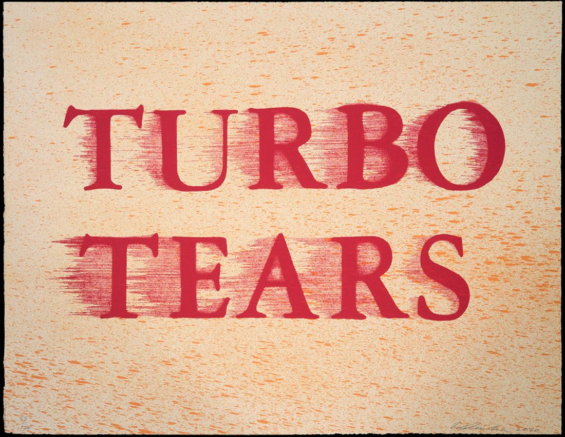 Ed Ruscha 'Turbo Tears' Lithograph on Paper (1 of 11)