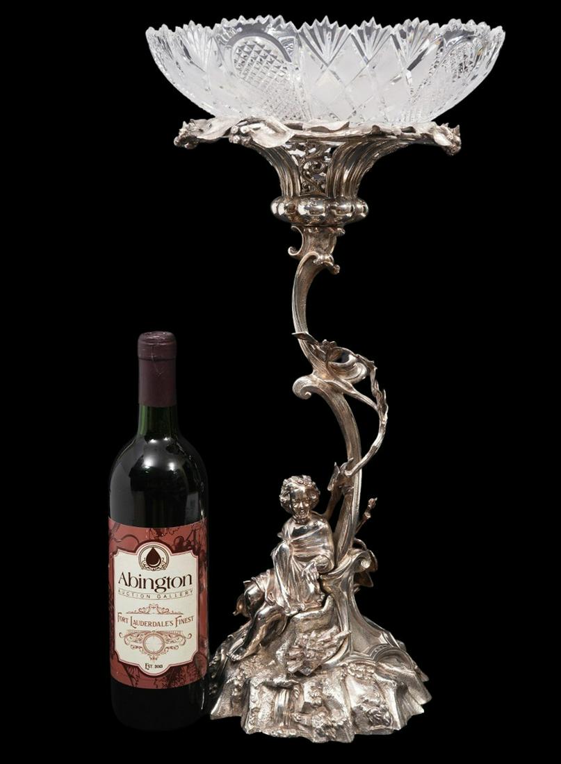 Antique Figural Silverplate Centerpiece Compote (1 of 10)