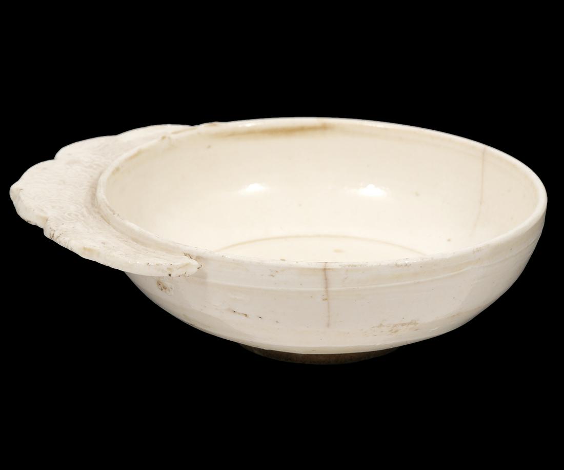 Early Chinese Creamware Ceramic Bowl - Labels (1 of 16)