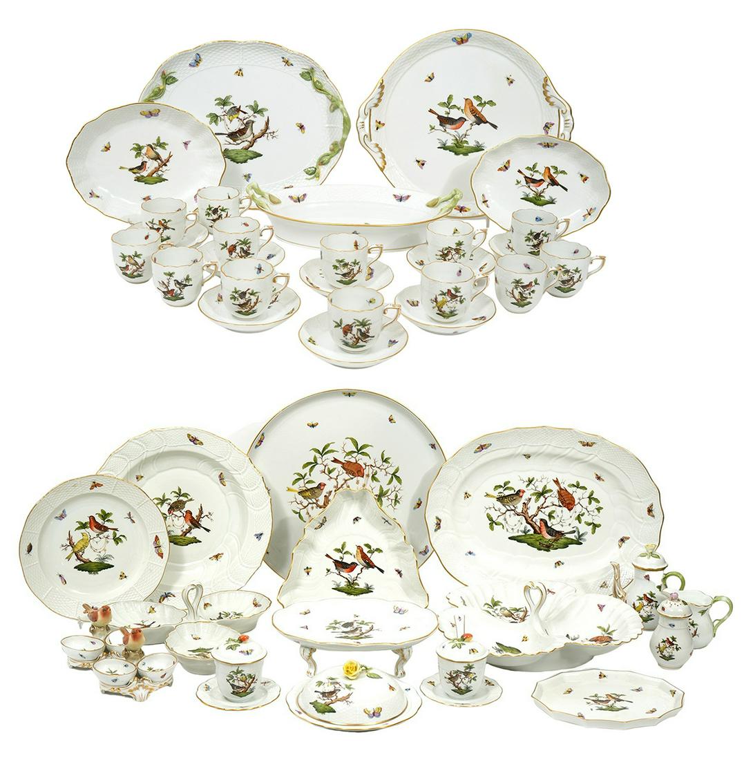 39 Pcs. Herend Rothschild Bird Porcelain (1 of 20)