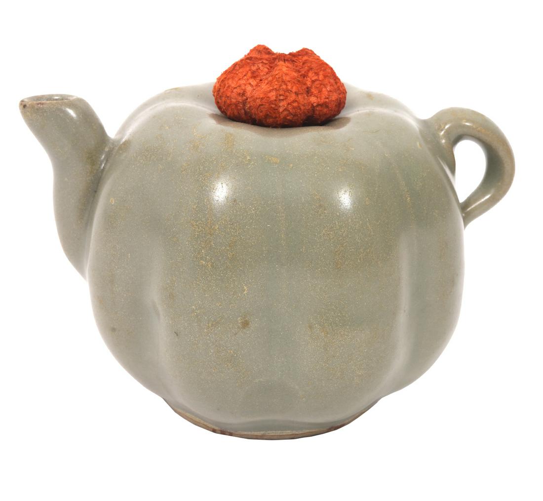 Chinese Small Green Ceramic Teapot (1 of 13)