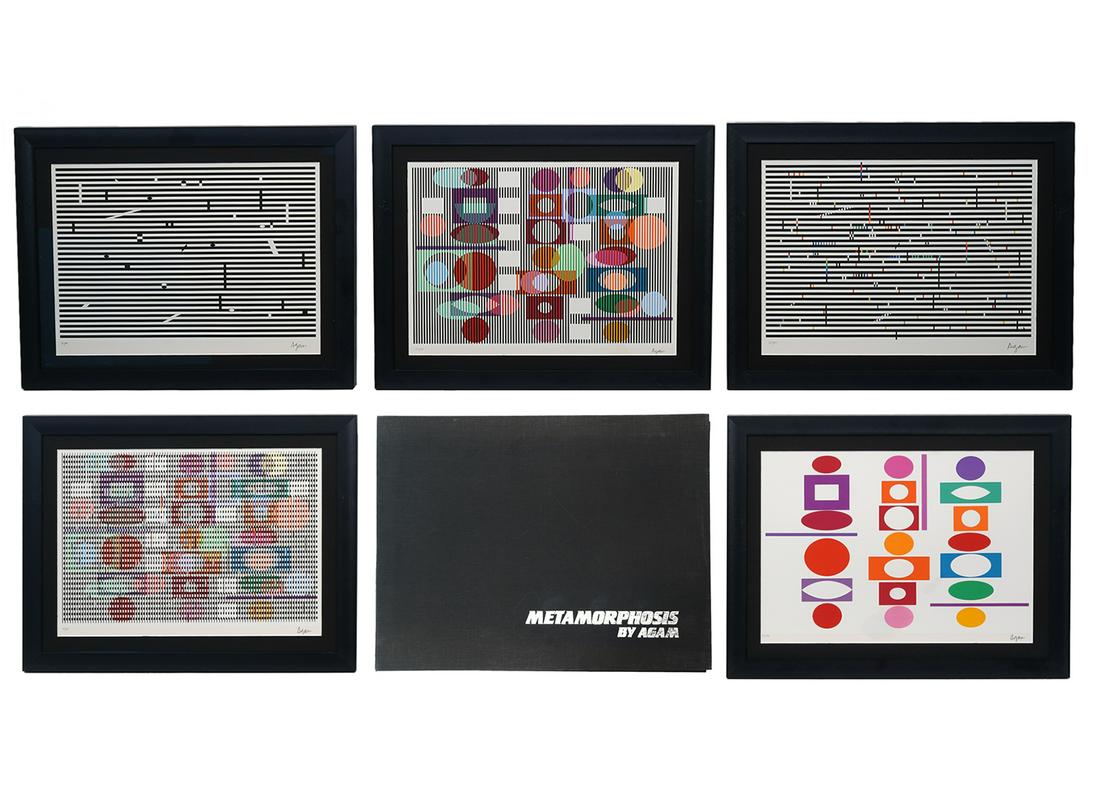 Yaacov Agam 'Metamorphosis' Series of 5 Screenprints (1 of 19)