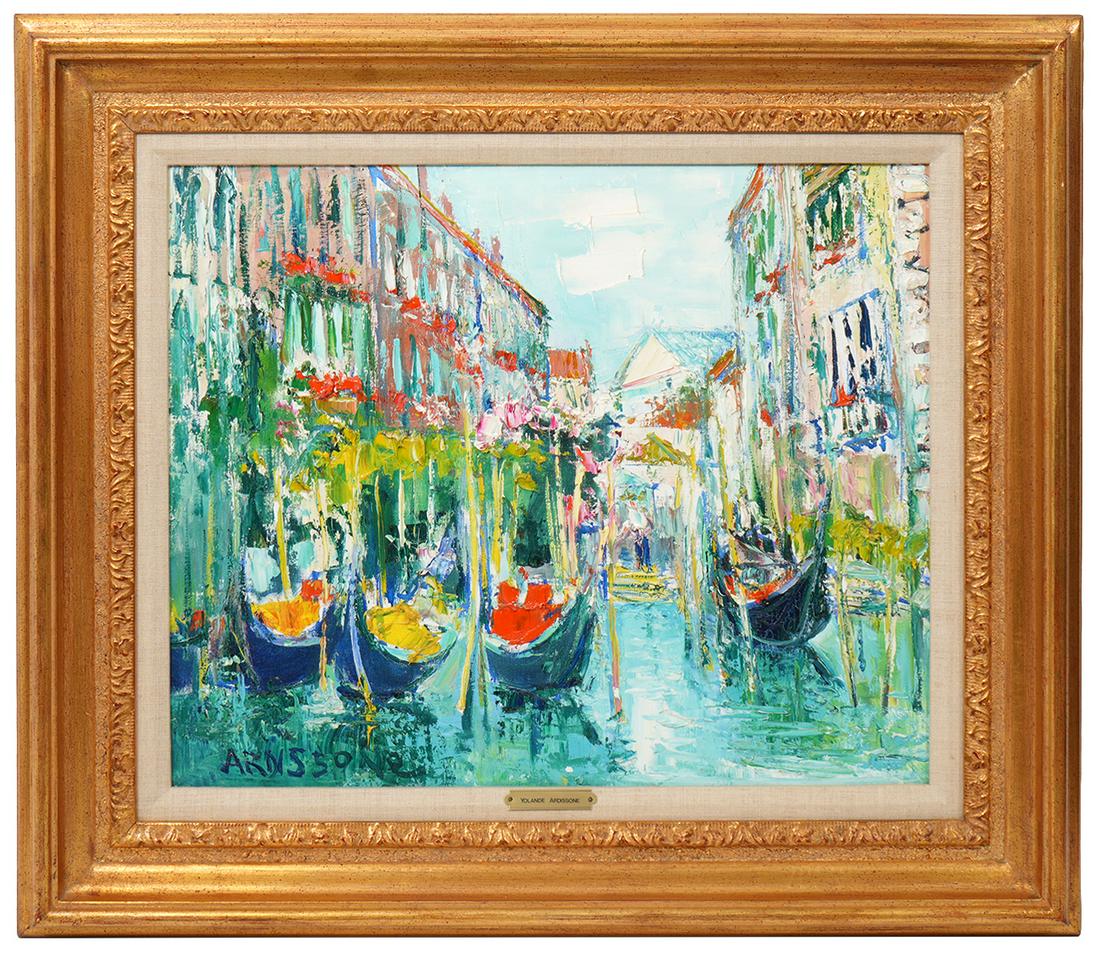Yolande Ardissone 'Les Gondoles' Oil Painting (1 of 8)