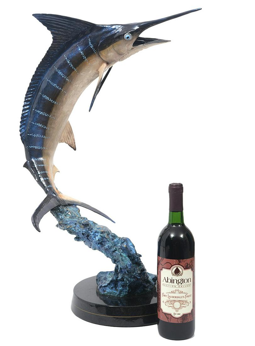 Robert Wyland Bronze 'Marlin' Sculpture (1 of 11)