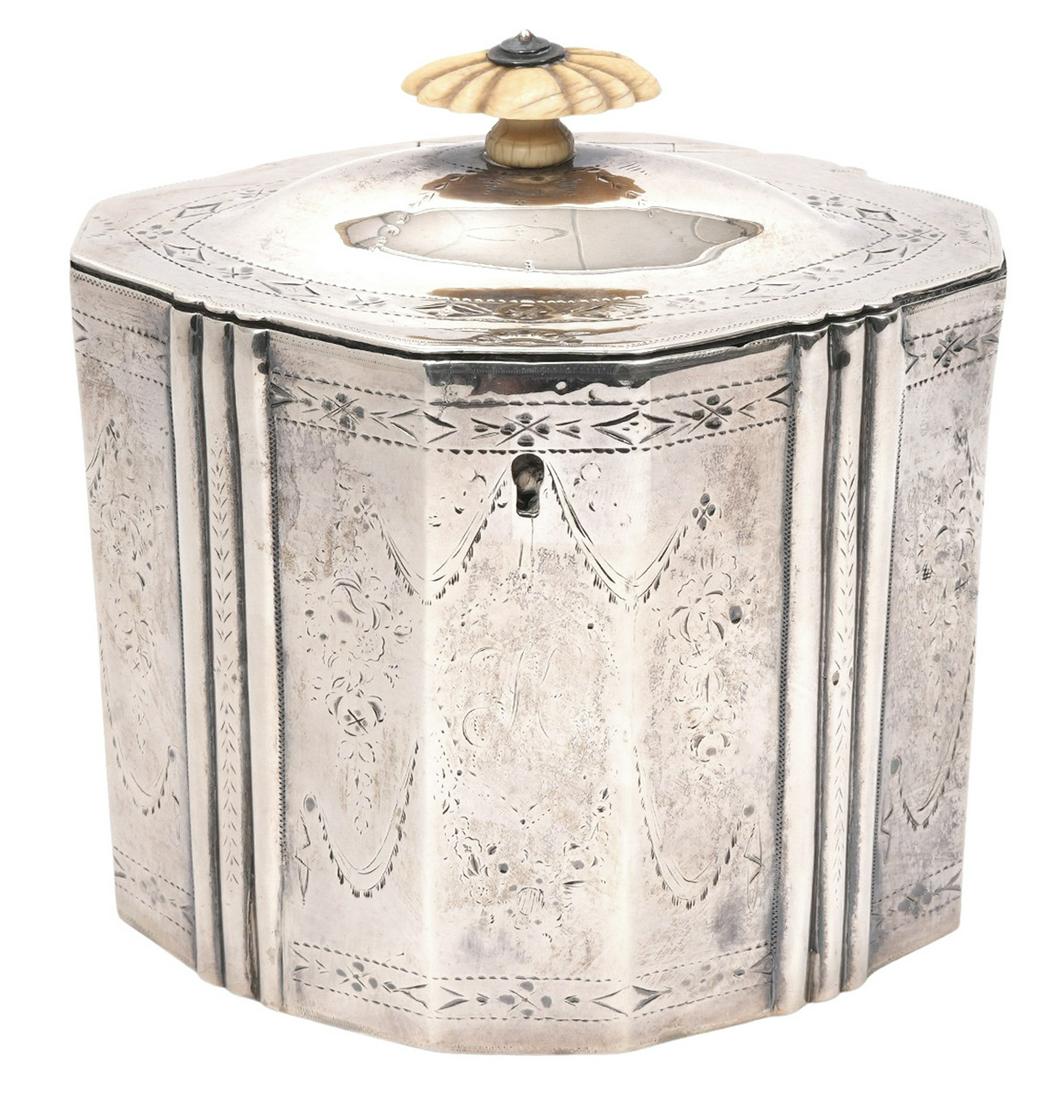 Thomas Daniel 1786 Georgian Sterling Tea Caddy (1 of 9)