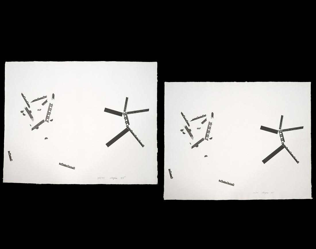 Two Signed Joel Shapiro Woodcuts (1 of 15)