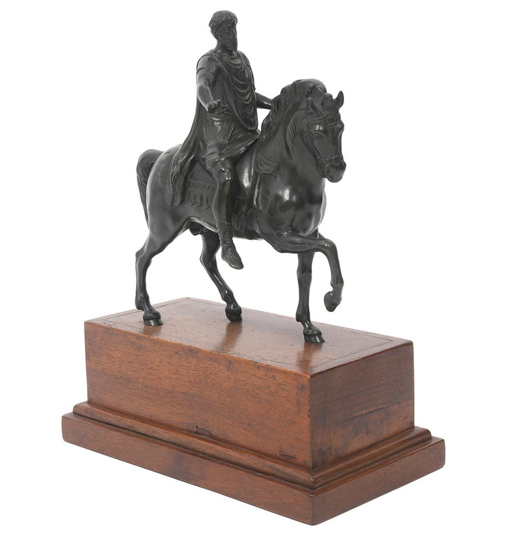19th C. Bronze Figure on a Horse (1 of 8)