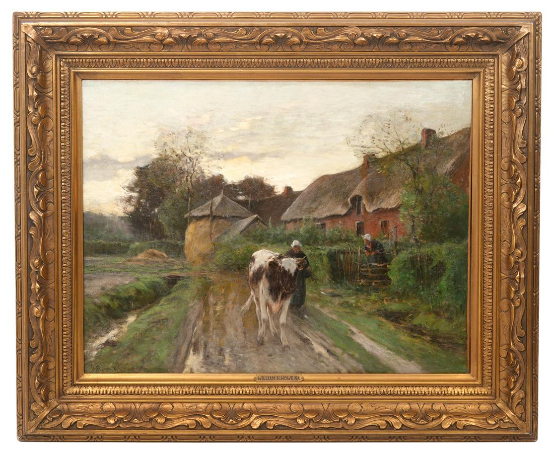 William H. Howe 'Evening in Normandy' Painting (1 of 8)