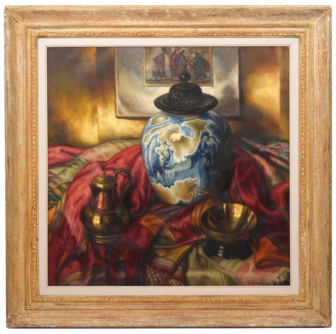 Frank C. Kirk 'China And Brass' Painting (1 of 9)