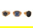 14K Onyx Ring, 10K & 14K Sapphire Rings