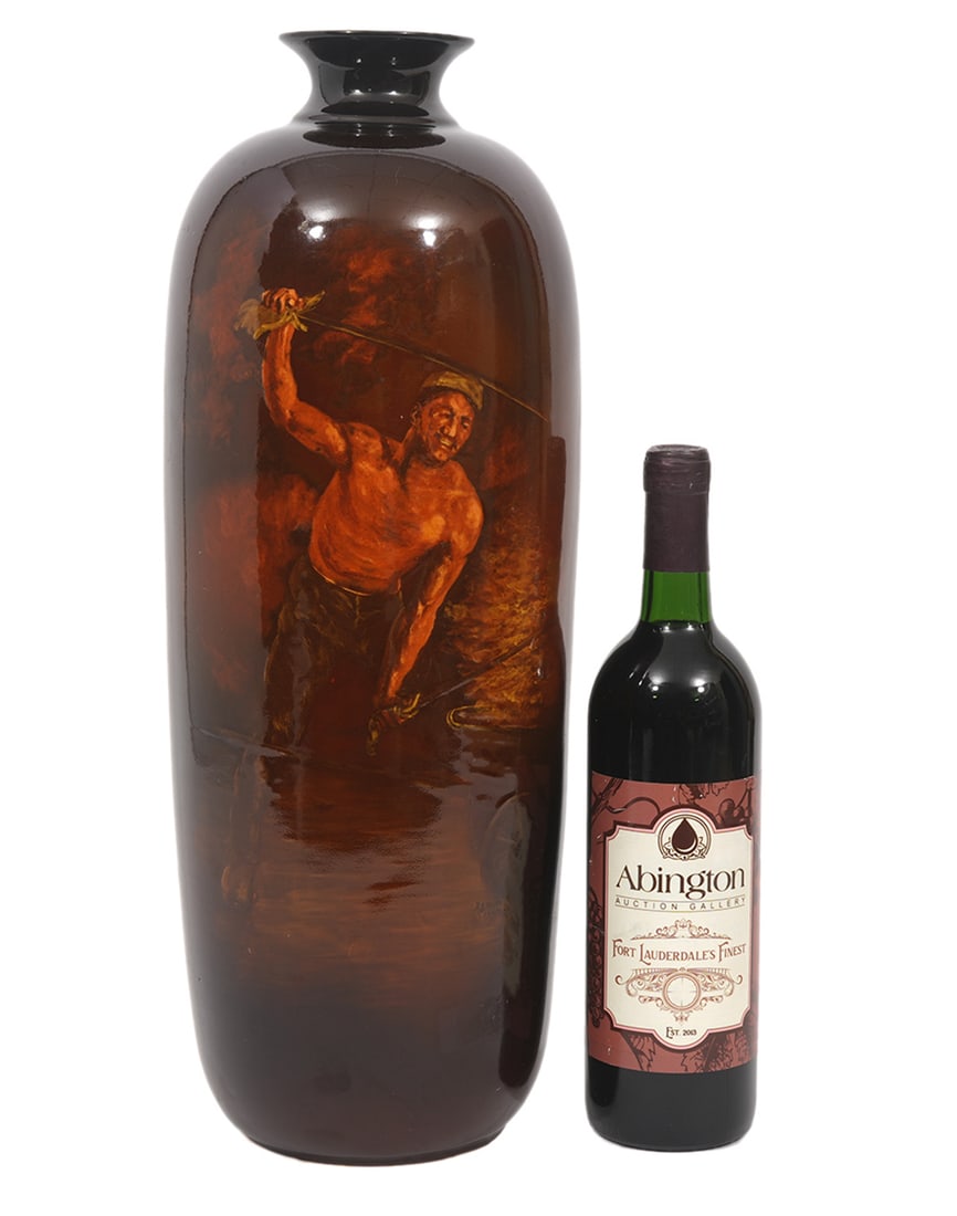 Monumental Weller Louwelsa Signed Earthenware Vase (1 of 9)