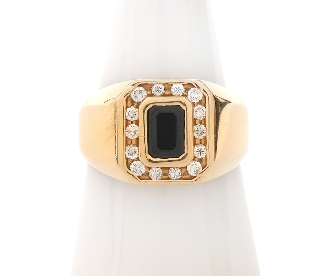 14K YG Sapphire and Diamond Ring (1 of 8)