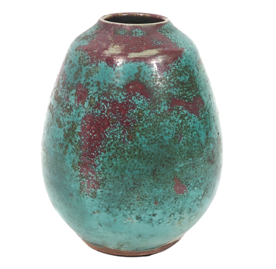Jugtown Chinese Blue Stoneware Vase (1 of 8)