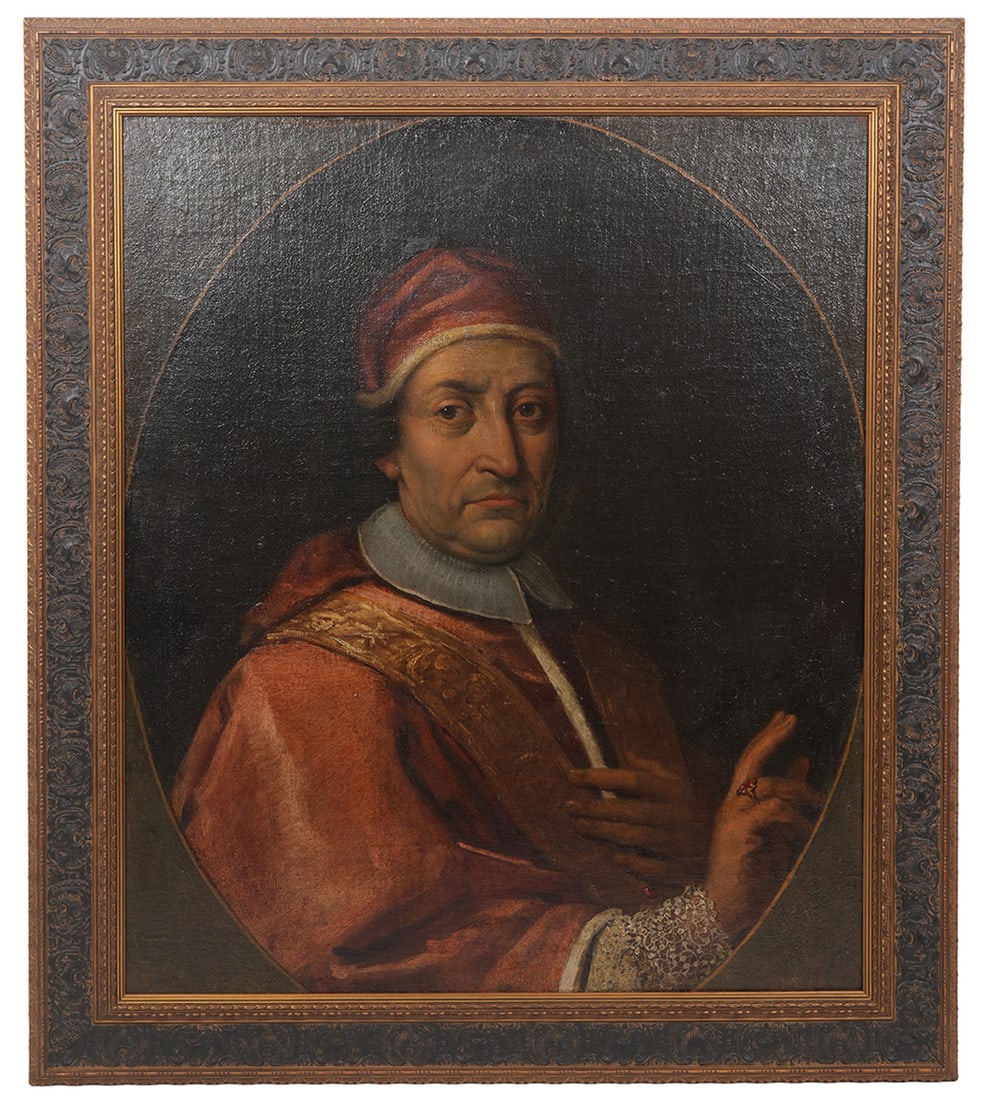 Cardinal's Blessing' Old Master Painting Unsigned (1 of 8)