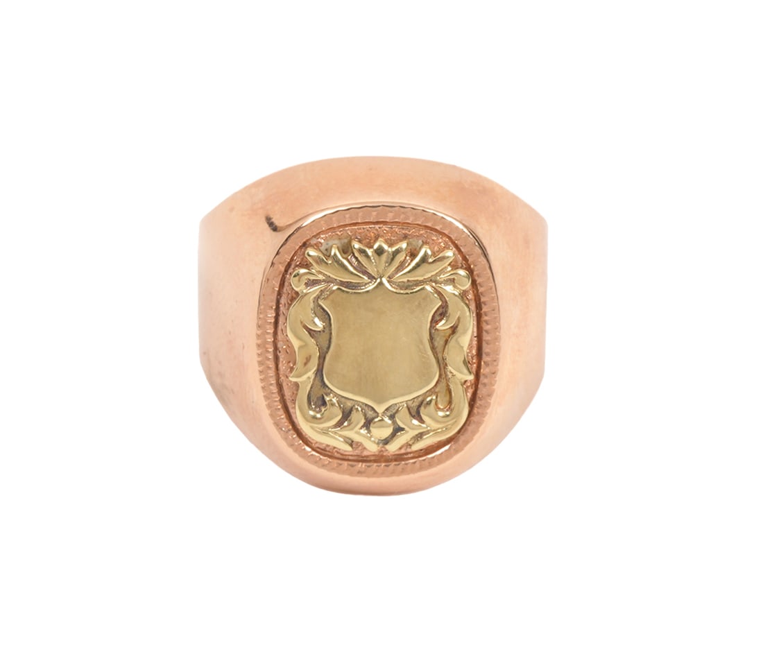 Gentleman's 14K YG/RG Signet Ring (1 of 9)