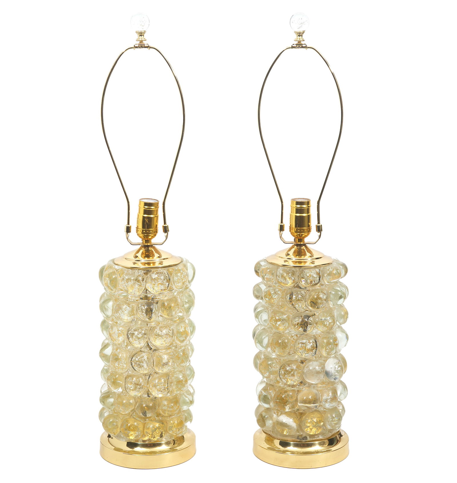 Pair of Barovier Italian 'Lenti' Bubble Lamps (1 of 12)