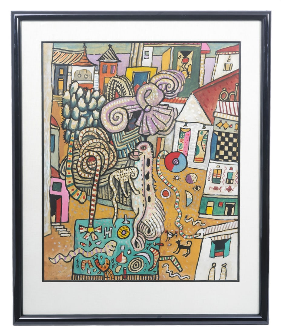 Alan Davie 'Village Myth' Painting (1 of 8)