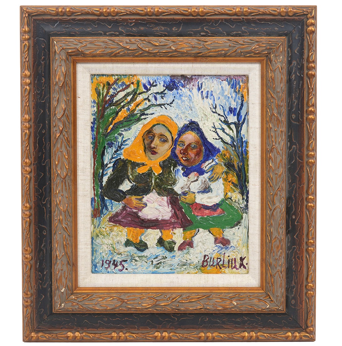 David Burliuk 'Blonde and Brunette' Painting (1 of 7)