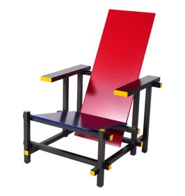 Gerrit Rietveld Red Blue 7625 Chair for Cassina
