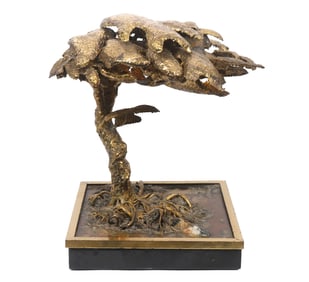 Gilt Brass Bonzai Tree Light Attrb. Maison Jansen