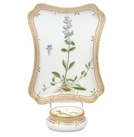 Royal Copenhagen Flora Danica Salt Dish & Tray
