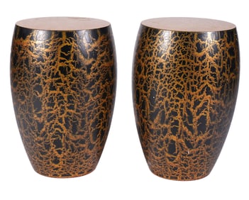 Pr. Wendell Castle Karma Drum Side Tables