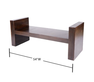 Attrb. Karl Springer Leather Clad Bench