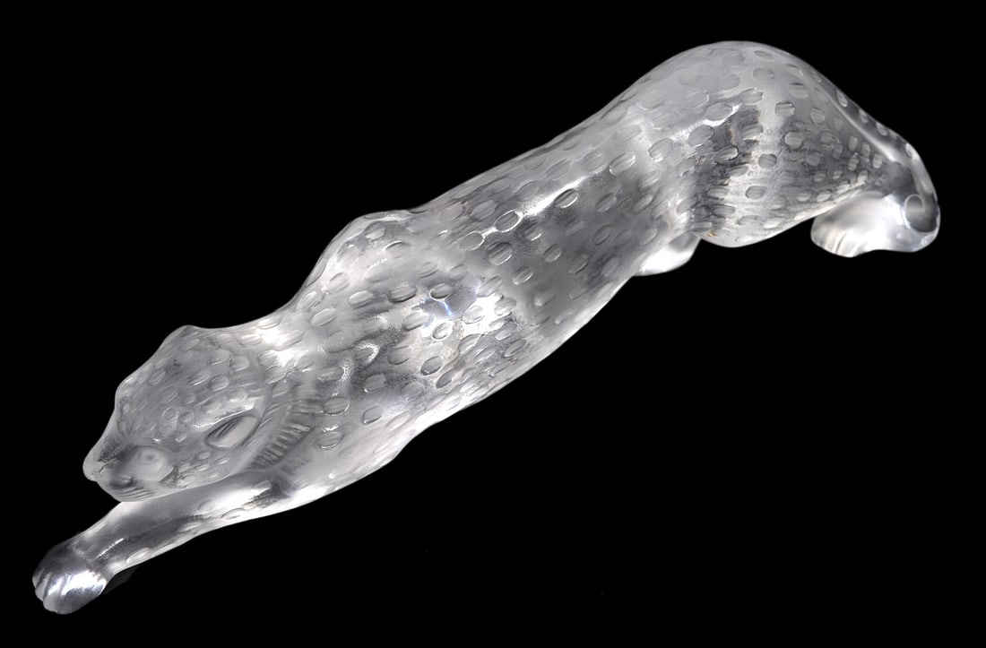 Lalique 'Zeila' Frosted Crystal Panther Figurine (1 of 4)