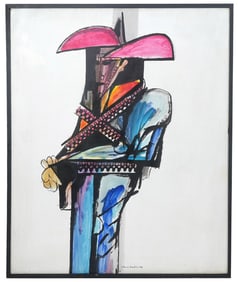 Aldemir Martins 'Bandito' Original Painting 1967