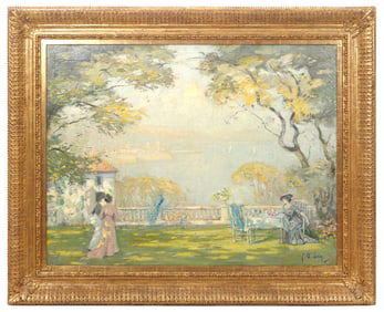 Signed Old Continental Framed Oil Painting