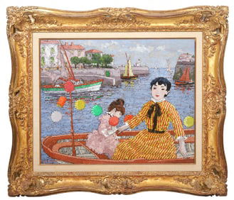 Suzanne Eisendieck 'Woman And Child' Painting