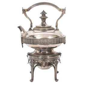 Tiffany & Co. Sterling Hot Water Pot on Stand