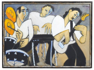 Marsha Hammel 'Jazz Ensemble' Painting