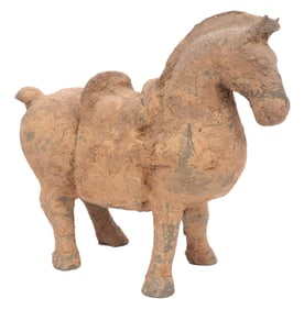 Chinese Han Dynasty Grey Pottery Horse from Sotheby's