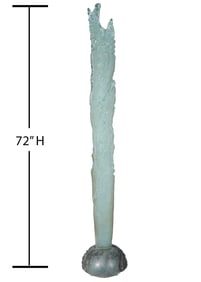 Gilles Chabrier Sculptural Blue Glass Totem Lamp