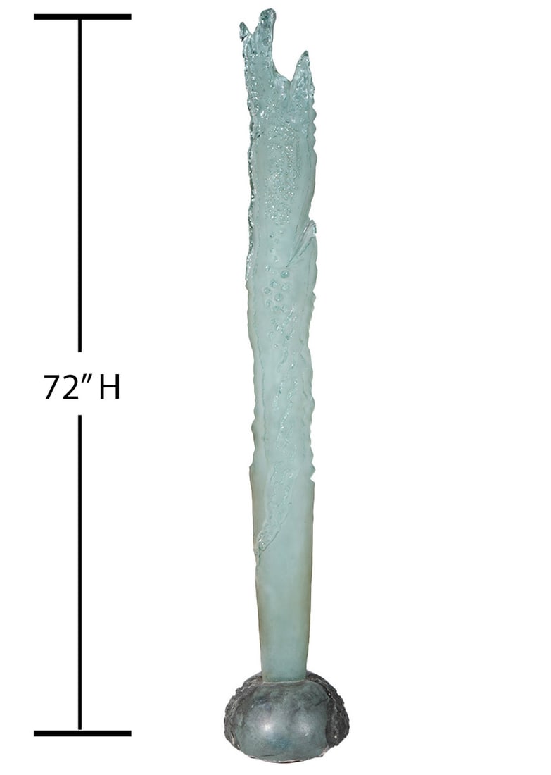 Gilles Chabrier Sculptural Blue Glass Totem Lamp (1 of 11)