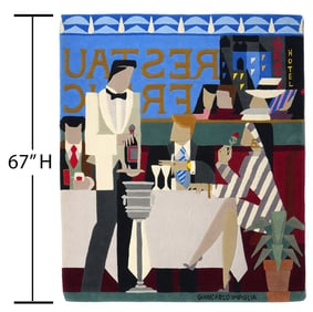 Giancarlo Impiglia 'Dinner For Two' Tapestry~Rug