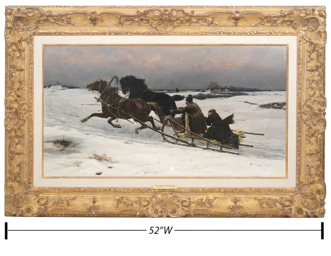 Ksawery Szykier Horse Drawn Carriage Painting (1 of 15)