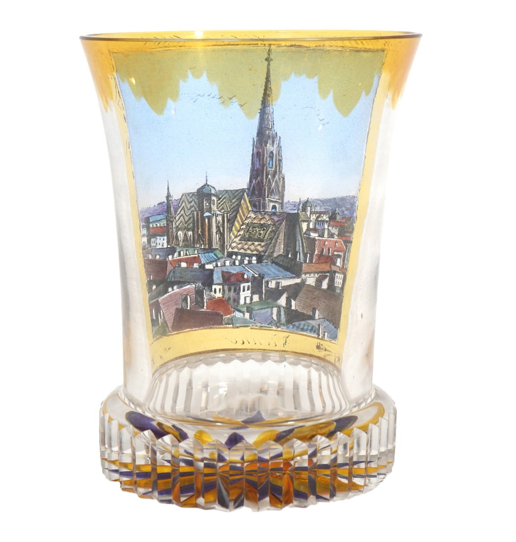 Enameled Glass Beaker Attr. to Anton Kothgasser (1 of 6)